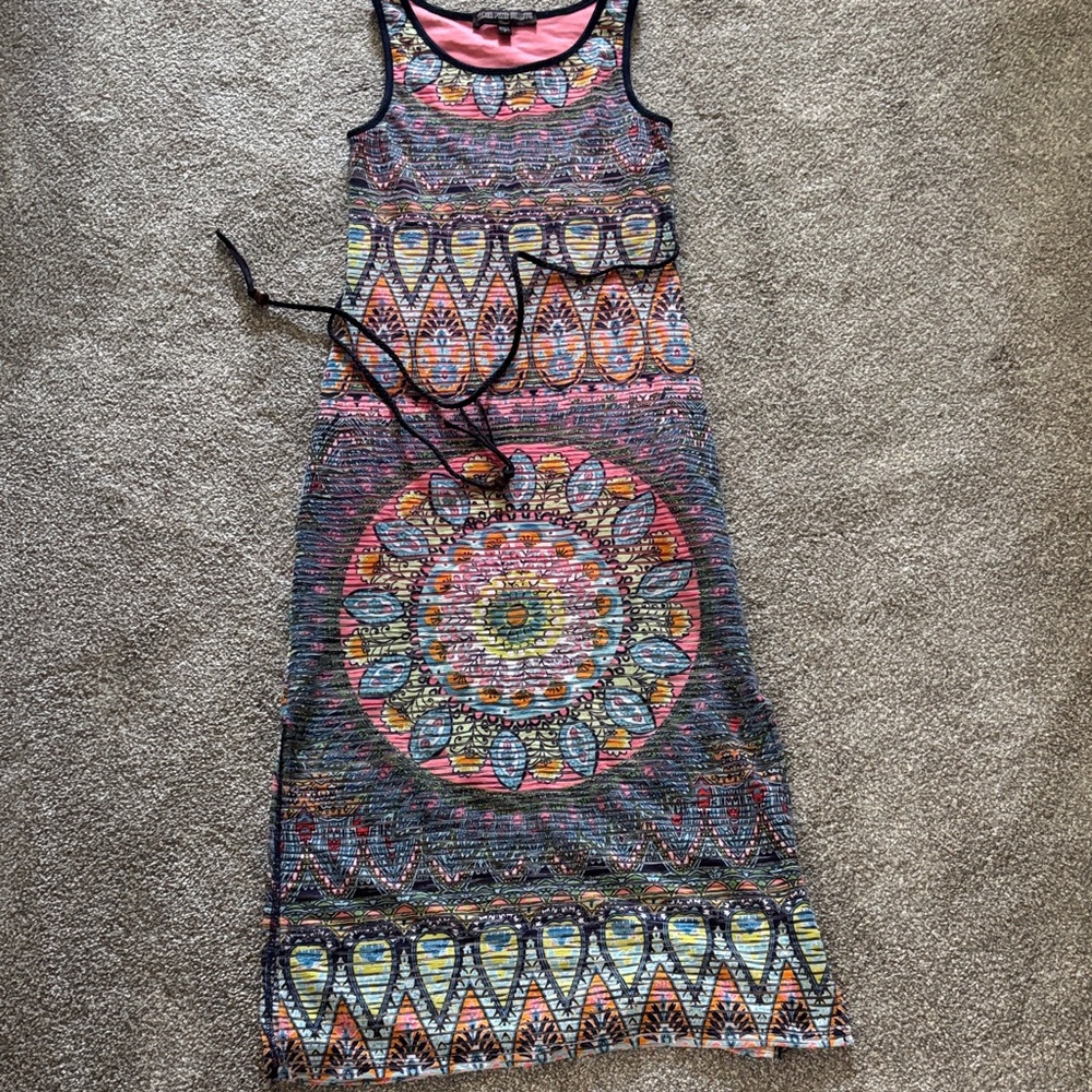 Three Hearts Multicolor Bohemian Maxi Dress